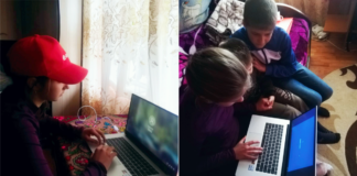 Gabriela, fetița care îi ceruse primarului să-i împrumute un smartphone pentru a putea învăța, a primit un laptop de la E.ON