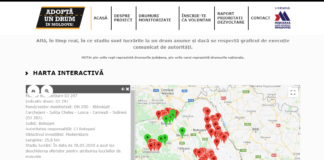 Hartă interactivă online a drumurilor aflate în lucru în județele Moldovei