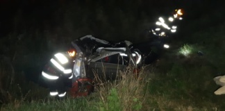 Mașina condusă de un tânăr beat și fără permis, răsturnată într-o râpă adâncă de 30 de metri!