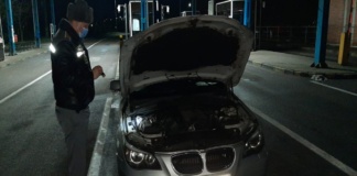BMW furat din Marea Britanie, descoperit în PTF Albița