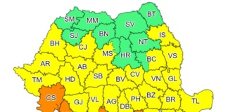 Coduri galbene şi portocalii de caniculă şi furtuni în mare parte din ţară, până duminică