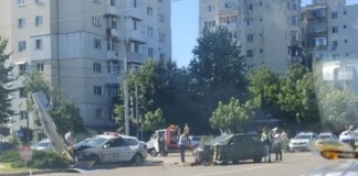 Mașină de poliție implicată într-un accident cu trei victime la Bârlad