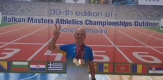 Veteranul Aurel Aniță, campion și vicecampion balcanic la atletism