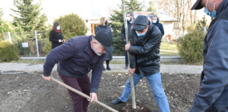 Președintele CJ Vaslui a plantat un stejar în curtea Spitalului Județean de Urgență