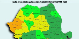 Analiză REI – Harta intensităților de finanțare nerambursabilă cu componentă de ajutor de stat din 2022
