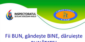 Campania anti bullying „Fii BUN, gândește BINE, dăruiește BUNĂTATE”, la start