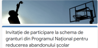 87 de unități de învățământ vasluiene interesate de Programul Național pentru Reducerea Abandonului Școlar