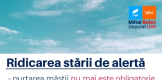 Starea de alertă a fost ridicată, prudența trebuie să rămână