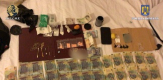 Cocaină, pastile de ecstasy și ketamină, găsite în casa unui traficant de droguri din Bârlad