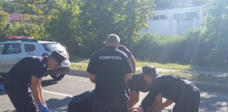 Norocul ghinionistului: s-a accidentat chiar în fața sediului salvatorilor profesionisti!