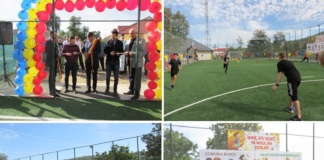 Teren de sport sintetic, dat în folosință la Școala nr. 1 Gara Banca