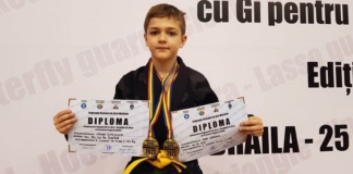Bârlădeanul Mihai Gheghici, dublu campion național la jiu-jitsu la 10 ani