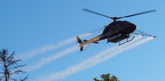 Lucrări de dezinsecție aeriană în municipiul Vaslui, în această dimineață