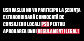 Consilierii locali USR Vaslui: „Acțiunile consilierilor locali PSD sfidează interesele majorității cetățenilor acestui municipiu”