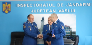 Jandarmii vasluieni au un nou șef: Colonelul Cătălin Bărbuță a preluat comanda