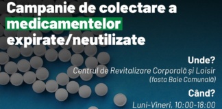 Centrul de Revitalizare Corporală și Loisir Bârlad va colecta, din nou, pastilele nefolosite ori expirate
