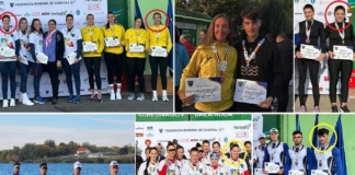 Patru medalii de aur și patru de argint pentru vasluieni la Campionatul Național de Canotaj