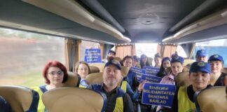 Sindicaliști ai spitalului bârlădean, prezenți la protestele din București