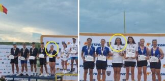 Trei medalii de aur și una de argint pentru vasluience la Campionatul Național de Canotaj pentru Juniori