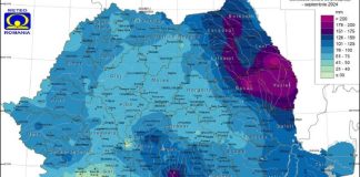 În septembrie în județ a plouat de cinci ori mai mult decât într-o lună septembie normală