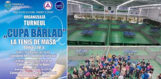 Amatorii de tenis de masă din Bârlad, invitație la Turneul „Cupa Bârlad”