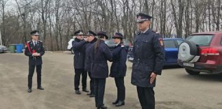 Cinci pompieri militari, înaintați în grad înainte de termen