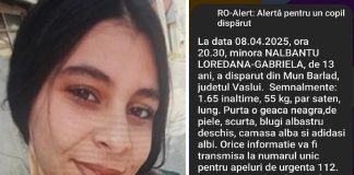 RoAlert în miezul nopții! O adolescentă de 13 ani, din Bârlad, a dispărut!