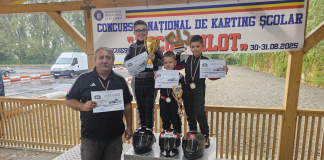 Pilot de la Cercul de Karting din Bârlad, pe podium la Concursul Național de Karting Şcolar „Micul pilot”