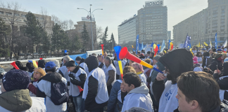 Profesorii vasluieni au protestat miercuri, la București, față de măsurile de austeritate adoptate în învățământ