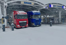 Trafic reluat pentru camioane la Vama Albița. Se circulă în condiții de iarnă