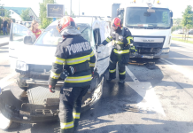 Accident pe strada Decebal din municipiul Vaslui. O persoană a ajuns la spital