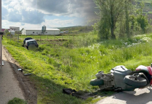 Motociclist de 84 de ani, transportat la spital în urma unui accident petrecut pe DJ 159, la Pungești