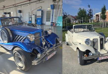 Două bijuterii ale industriei auto britanice amintind de anii ’30, pe străzile Vasluiului