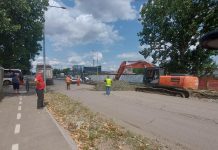 Un nou tronson al străzii Tecuciului din Bârlad, în lucru. Autobuzele, circulă deviat
