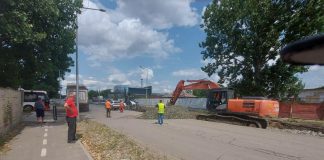 Un nou tronson al străzii Tecuciului din Bârlad, în lucru. Autobuzele, circulă deviat