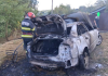 Un autoturism s-a făcut scrum la Ivănești