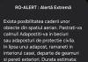 Vasluienii, speriați cu un mesaj Ro-Alert: Posibilitatea căderii unor obiecte din spațiul aerian