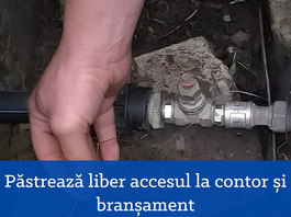 Apel Aquavas SA Vaslui: Păstrează liber accesul la contor și branșament!